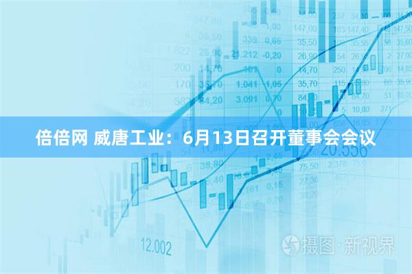 倍倍网 威唐工业：6月13日召开董事会会议