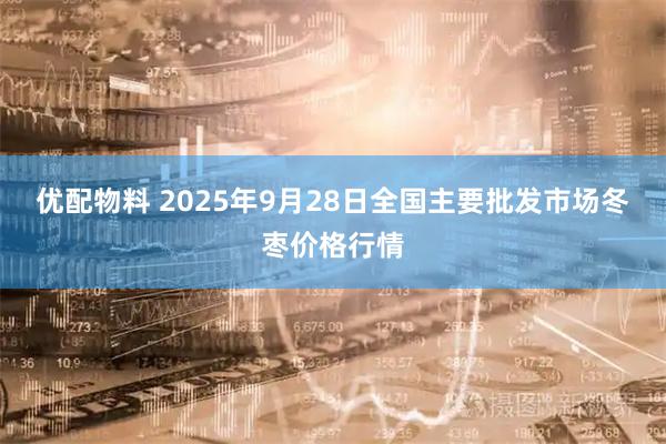优配物料 2025年9月28日全国主要批发市场冬枣价格行情