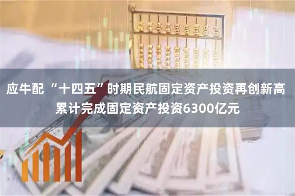 应牛配 “十四五”时期民航固定资产投资再创新高 累计完成固定资产投资6300亿元