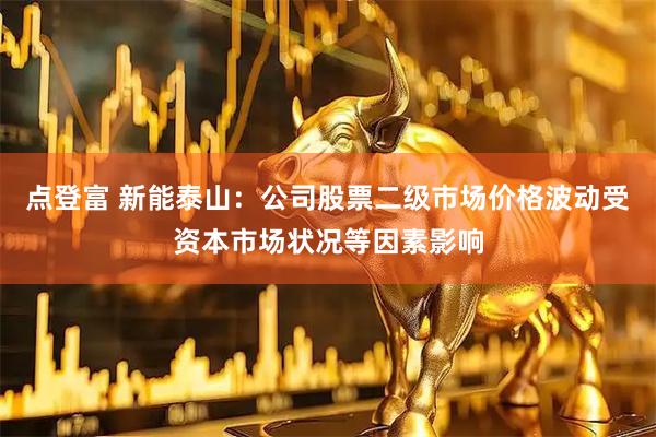 点登富 新能泰山：公司股票二级市场价格波动受资本市场状况等因素影响