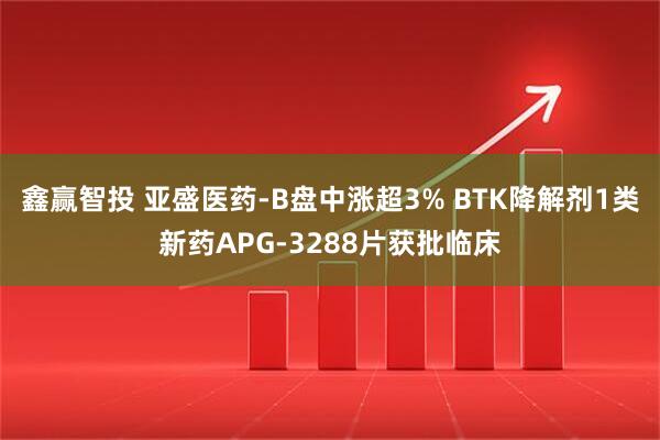 鑫赢智投 亚盛医药-B盘中涨超3% BTK降解剂1类新药APG-3288片获批临床
